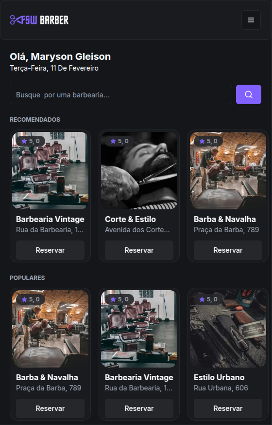 landing page barber